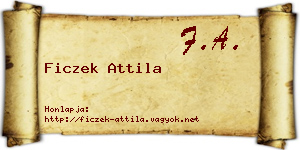 Ficzek Attila névjegykártya