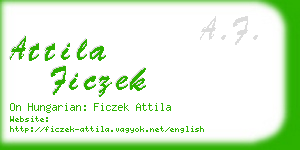 attila ficzek business card